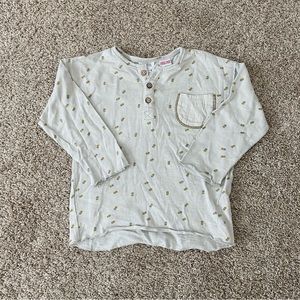 Zara baby boy toddler boy long sleeve henley long sleeve tshirt top 12-18 months